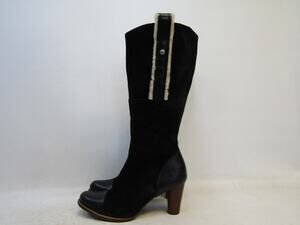 UGG Womens Size 10 M Black Suede Fashion 15" Knee High Boots